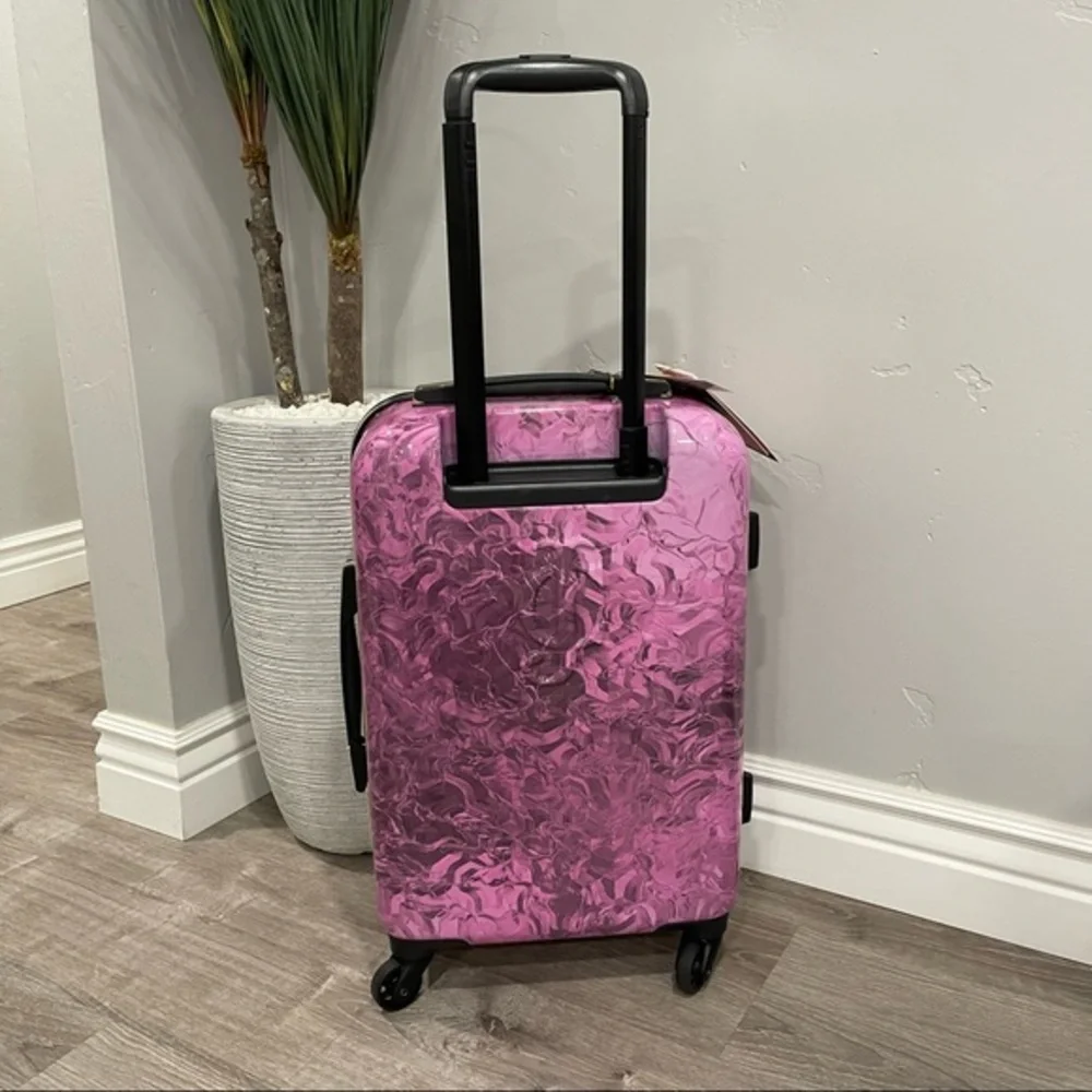 NWT Juicy Couture Fuchsia Suitcase, Luggage, Travel Bag, Carry-On, 21” - Picture 2 of 5